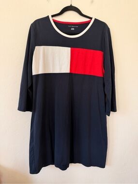 Tommy Hilfiger Navy Colorblock Shift Dress Size XL